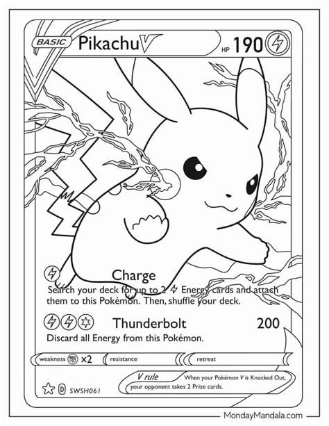 40+ Pikachu Coloring Pages